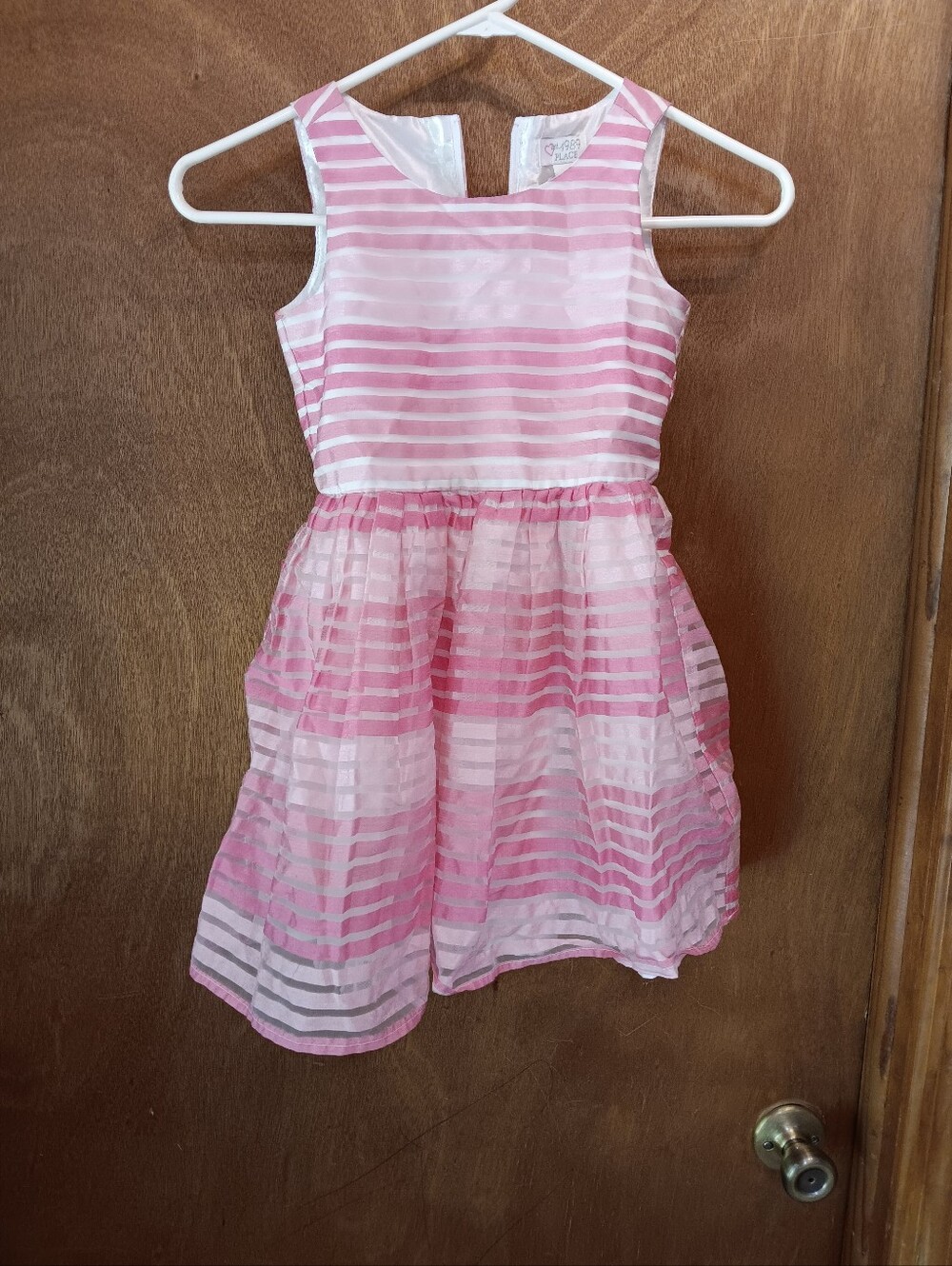 1989 Place Pink and White Striped Girls' Party Dress